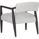 Keagan Saloon Light Grey Leather Lounge Chair